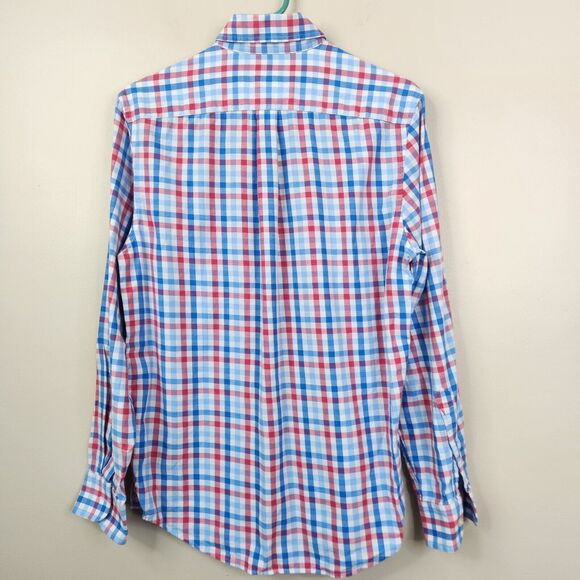 Vineyard Vines Long Sleeve Gingham Pattern Cotton Whale Shirt XS - Picture 2 of 7